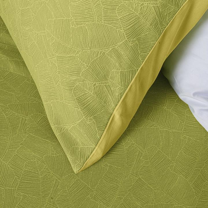 Zenoni & ColombiCopripiumino in cotone con federe Jacquard Giungla Verde In Saldo
