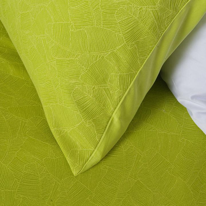 Zenoni & ColombiCopripiumino in cotone con federe Jacquard Giungla Verde Mela Nuova