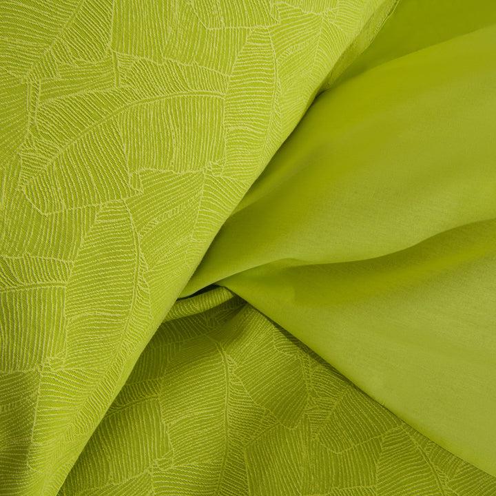 Zenoni & ColombiCopripiumino in cotone con federe Jacquard Giungla Verde Mela Nuova