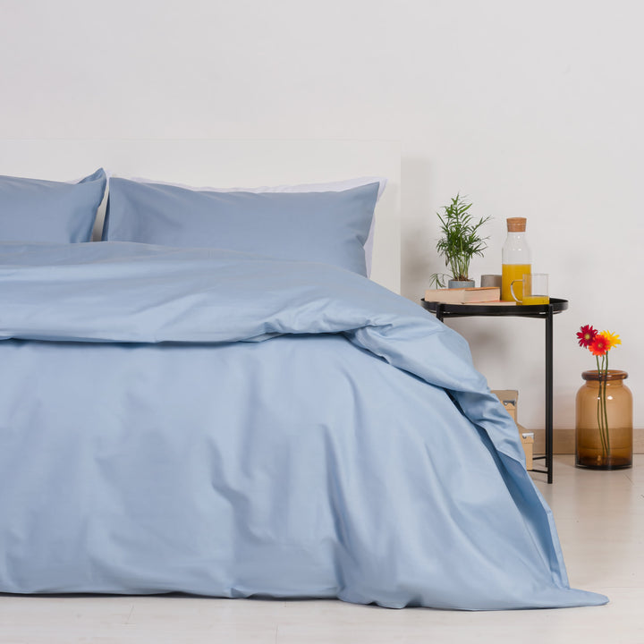 Zenoni & ColombiCopripiumino in 100% Cotone Azzurro Orizzonte con Federe Moda