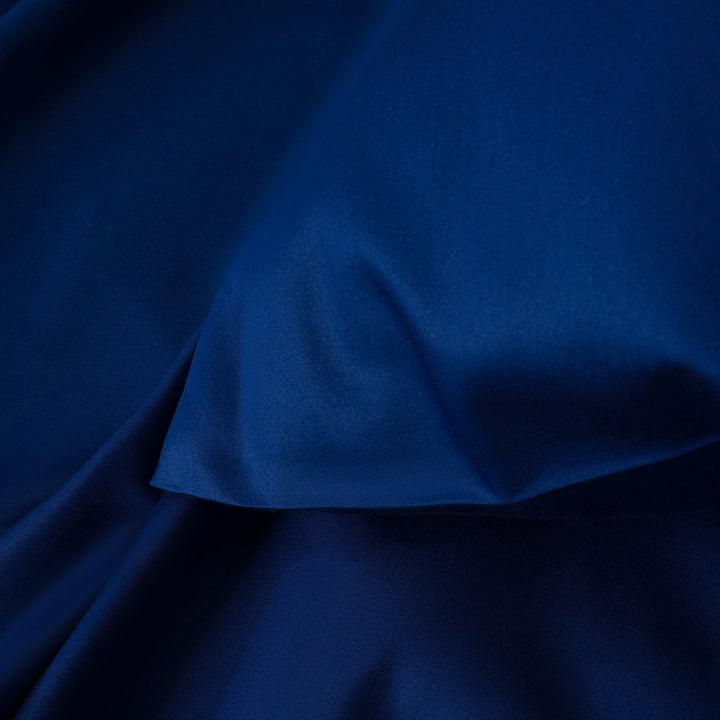 Zenoni & ColombiCopripiumino in 100% Raso di Cotone Blu Oltremare con Federe Nuovo
