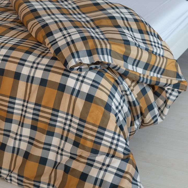 Zenoni & ColombiCopripiumino Nottingham in 100% Raso di Cotone Stampato Fantasia Tartan con Federe Qualità Garantita