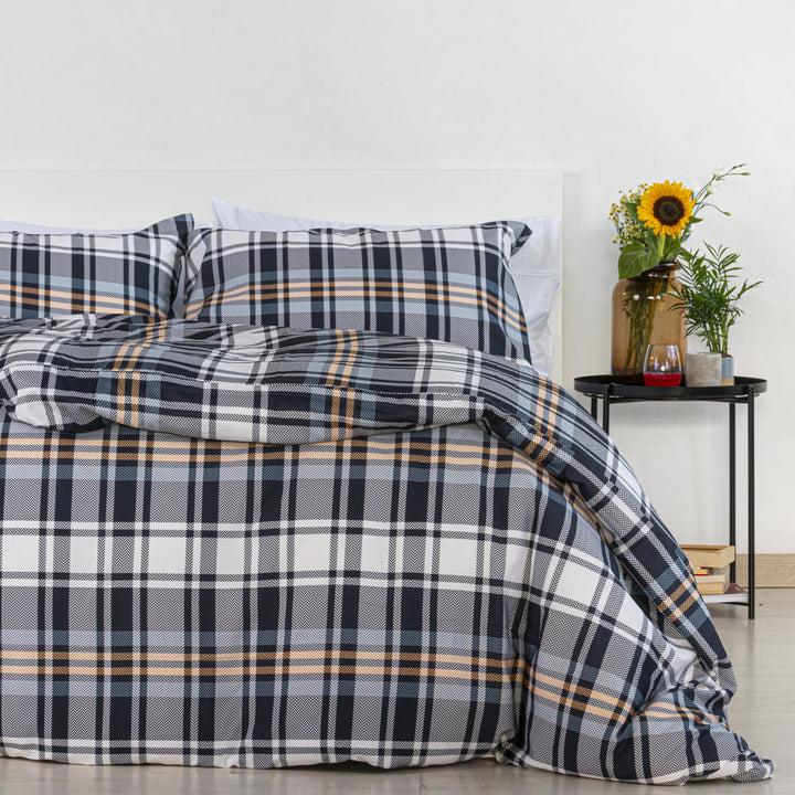 Zenoni & ColombiCopripiumino Chester in 100% Raso di Cotone Stampato Fantasia Tartan con Federe Shopping Online