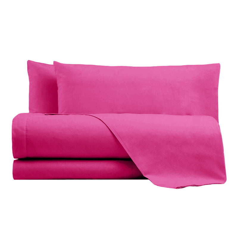 Zenoni & ColombiCompleto Lenzuola in 100% cotone alta qualità Fucsia In Linea