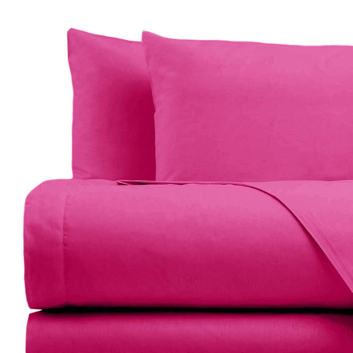 Zenoni & ColombiCompleto Lenzuola in 100% cotone alta qualità Fucsia In Linea