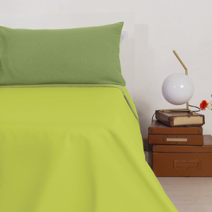 Zenoni & ColombiCompleto Lenzuola Matrimoniale con balza in Jacquard Keppler Verde Lime Acquista Ora