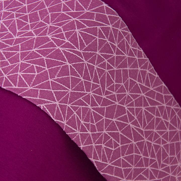 Zenoni & ColombiCompleto Lenzuola Matrimoniale con balza in Jacquard Triangolo Malva Shopping Online