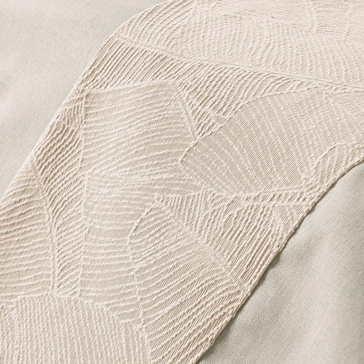 Zenoni & ColombiCompleto Lenzuola Matrimoniale con balza in Jacquard Giungla Perla Prezzo Ridotto