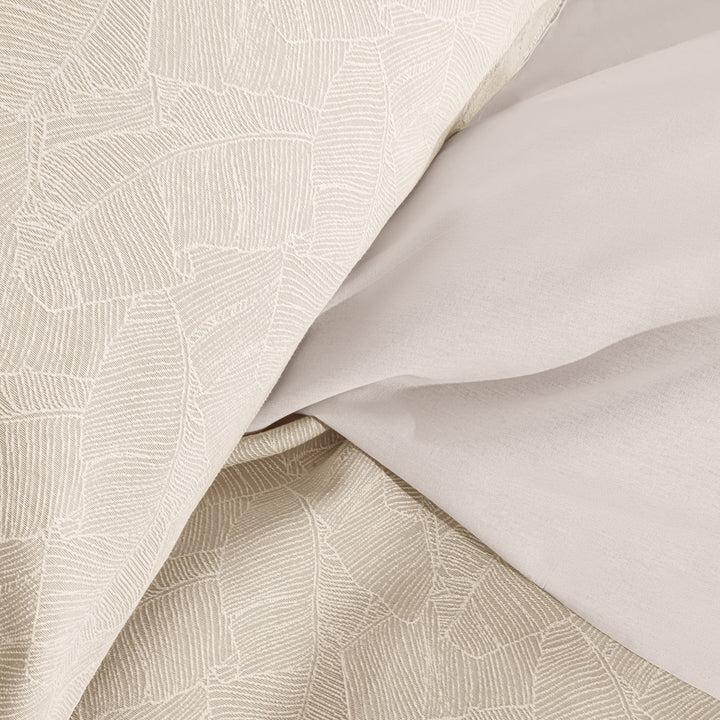 Zenoni & ColombiCompleto Lenzuola Matrimoniale con balza in Jacquard Giungla Perla Prezzo Ridotto