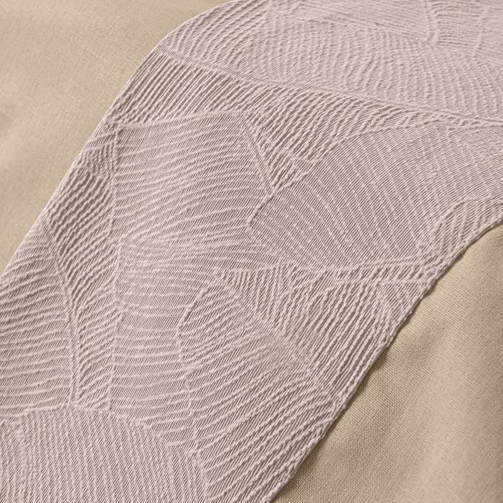 Zenoni & ColombiCompleto Lenzuola Matrimoniale con balza in Jacquard Giungla Tortora Convenienza