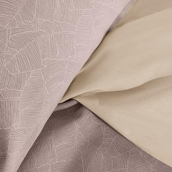 Zenoni & ColombiCompleto Lenzuola Matrimoniale con balza in Jacquard Giungla Tortora Convenienza