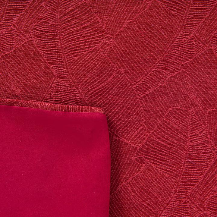 Zenoni & ColombiCompleto Lenzuola Matrimoniale con balza in Jacquard Giungla Bordeaux Novità