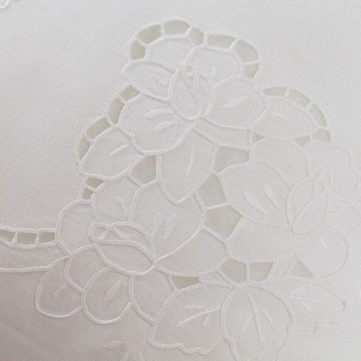 Zenoni & ColombiFedera arredo ricamata a mano in misto Lino Made in Italy variante Giuliana 42x42 cm Offerta settimanale