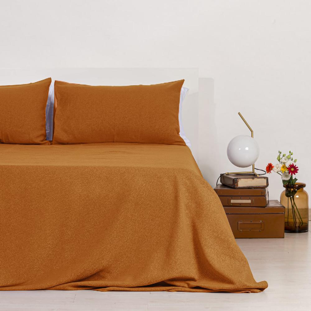 Zenoni & ColombiCompleto copriletto con federe in cotone Jacquard Keppler Arancio Soddisfazione Garantita