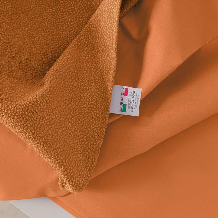 Zenoni & ColombiCompleto copriletto con federe in cotone Jacquard Keppler Arancio Soddisfazione Garantita