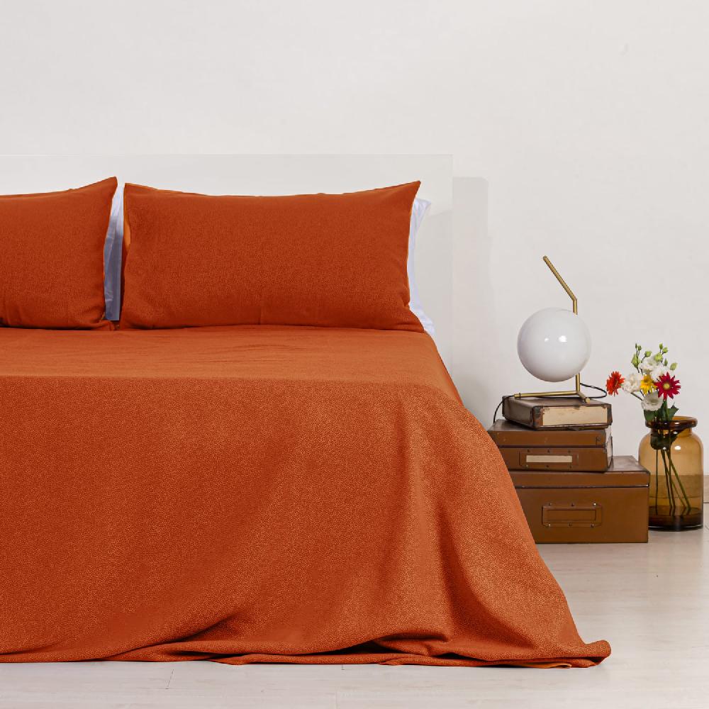 Zenoni & ColombiCompleto copriletto con federe in cotone Jacquard Keppler Arancio Scuro Qualità Garantita