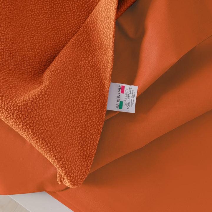 Zenoni & ColombiCompleto copriletto con federe in cotone Jacquard Keppler Arancio Scuro Qualità Garantita
