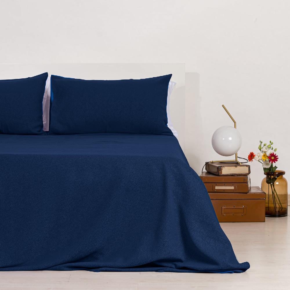 Zenoni & ColombiCompleto copriletto con federe in cotone Jacquard Keppler Blu Negozi Online
