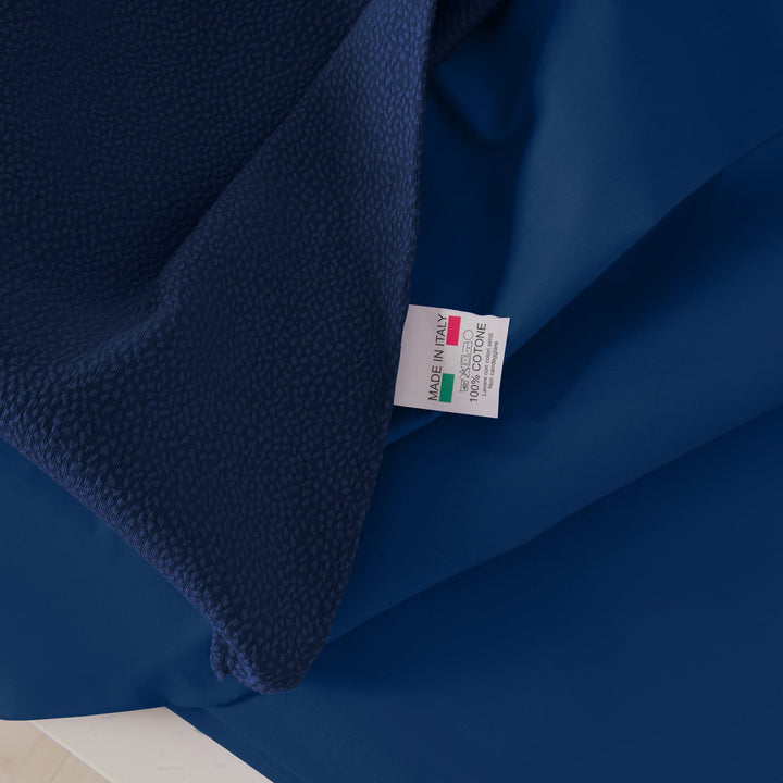 Zenoni & ColombiCompleto copriletto con federe in cotone Jacquard Keppler Blu Negozi Online