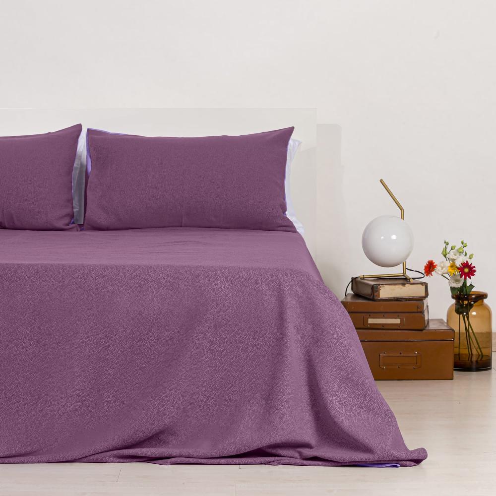 Zenoni & ColombiCompleto copriletto con federe in cotone Jacquard Keppler Malva