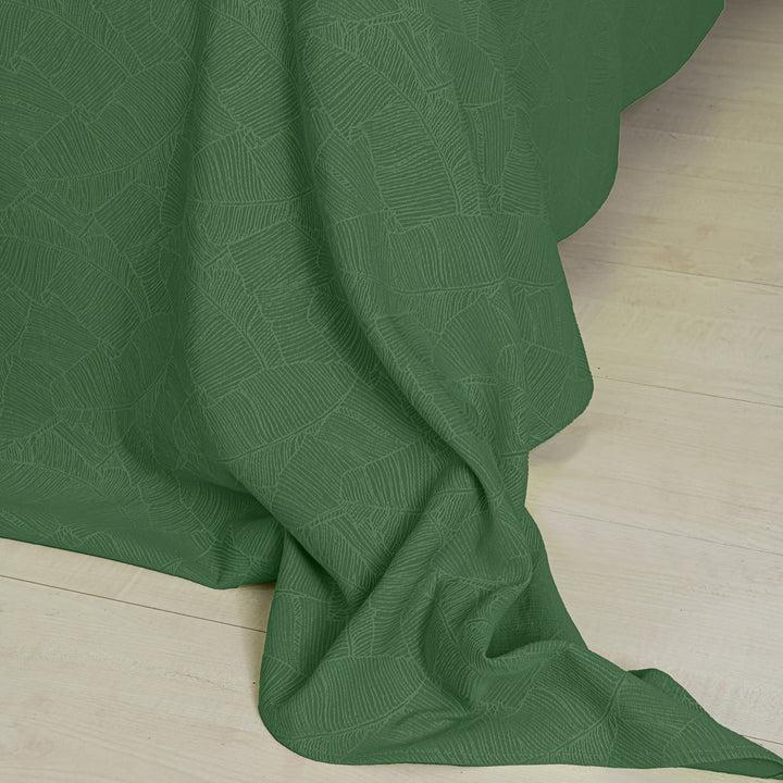 Zenoni & ColombiCompleto Copriletto con federe in cotone Jacquard Giungla Verde Giungla Offerta