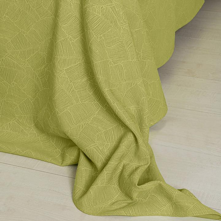 Zenoni & ColombiCompleto Copriletto con federe in cotone Jacquard Giungla Verde Economico