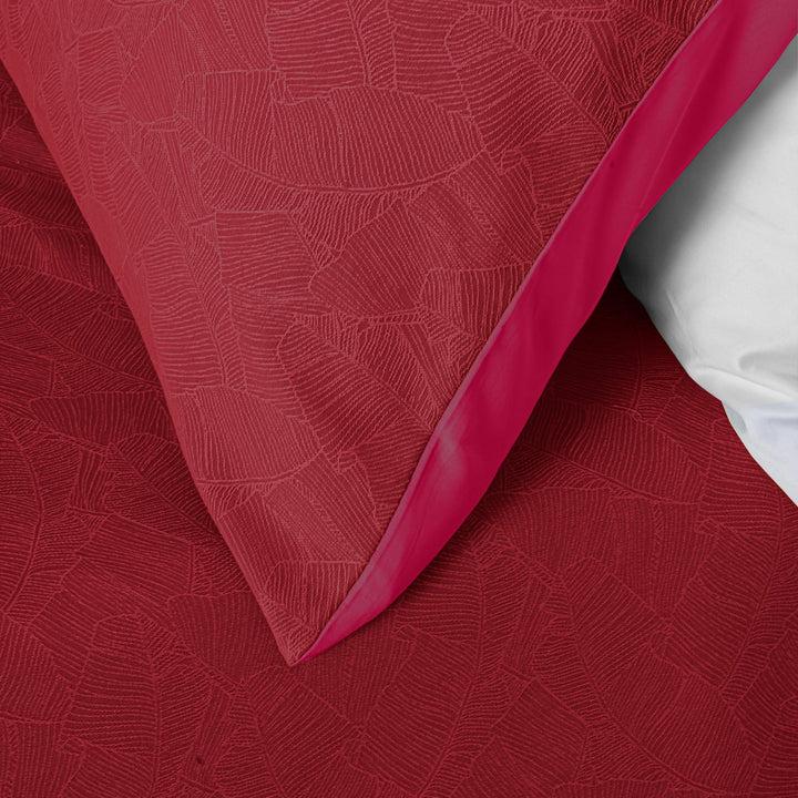 Zenoni & ColombiCompleto Copriletto con federe in cotone Jacquard Giungla Bordeaux Online