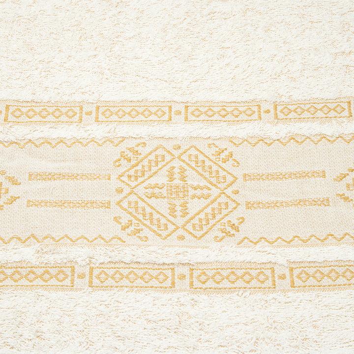 Zenoni & ColombiCoppia ospite+salvietta in spugna jacquard 450 gr Punto Antico Toscano Senape Promozione Limitata