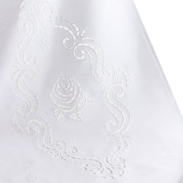 Zenoni & ColombiCoppia di Tende ricamate a mano in misto Lino Made in Italy variante Mary's Rose Economico