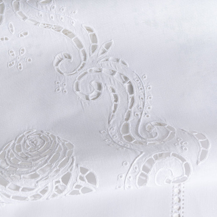 Zenoni & ColombiCoppia di Tende ricamate a mano in misto Lino Made in Italy variante Mary's Rose Economico
