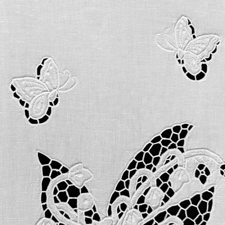 Zenoni & ColombiTenda ricamata a mano in misto Lino Made in Italy variante Fenice Online