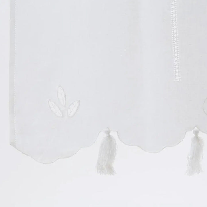 Zenoni & ColombiTenda ricamata a mano in misto Lino Made in Italy variante Fenice Online