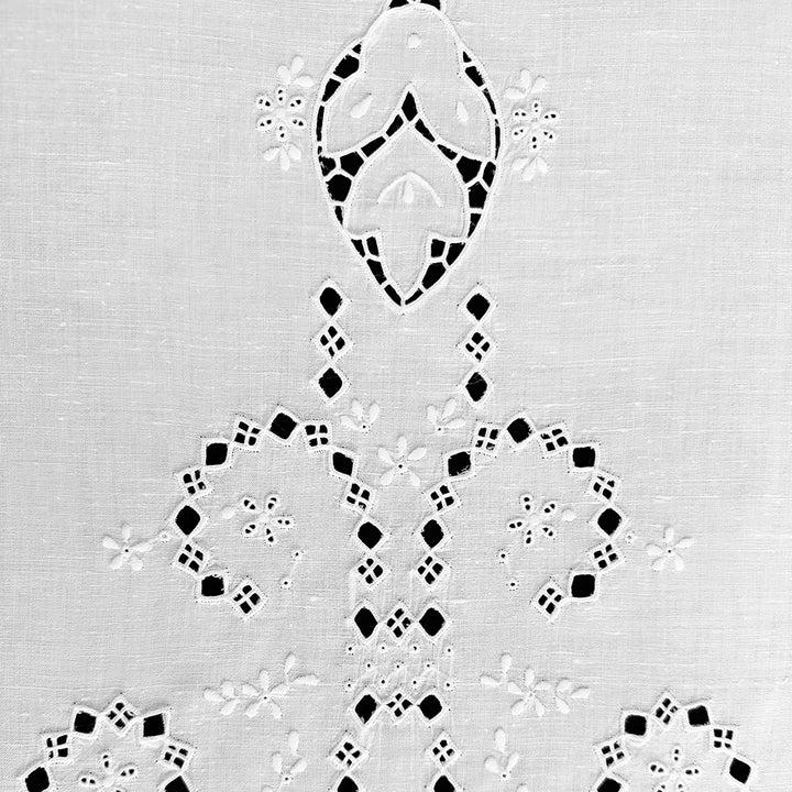 Zenoni & ColombiCoppia di Tende ricamate a mano in misto Lino Made in Italy variante Toscano 400 Saldi
