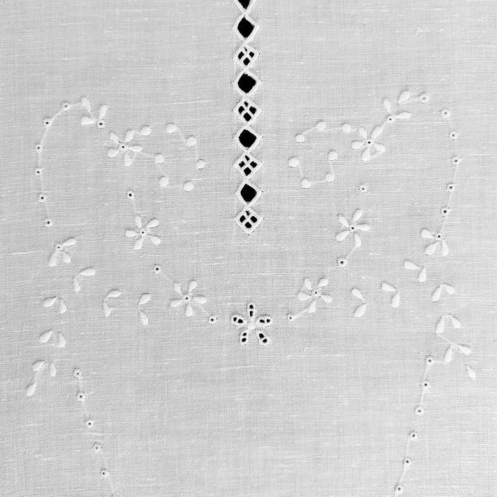 Zenoni & ColombiCoppia di Tende ricamate a mano in misto Lino Made in Italy variante Toscano 400 Saldi