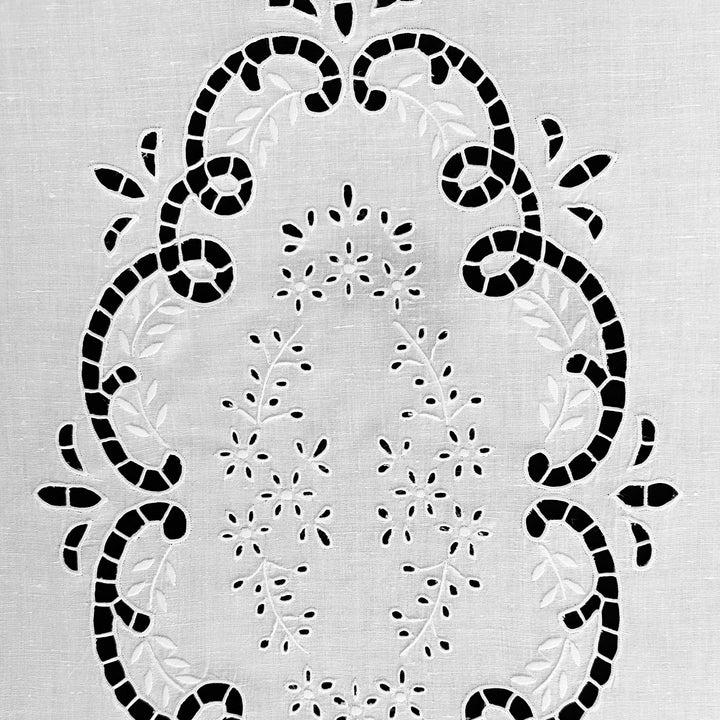 Zenoni & ColombiCoppia di Tende ricamate a mano in misto Lino Made in Italy variante Doria Offerte
