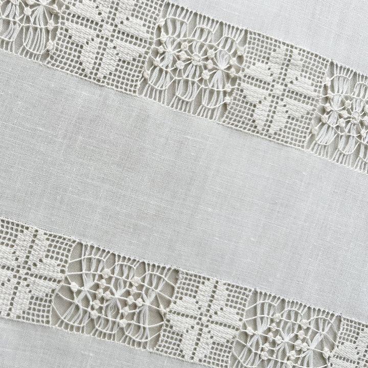 Zenoni & ColombiCoppia di Tende ricamate a mano in misto Lino Made in Italy variante Daniela Italia