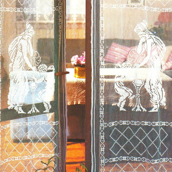 Zenoni & ColombiCoppia Tende a Filet 100% Cotone variante Inverno Qualità Garantita