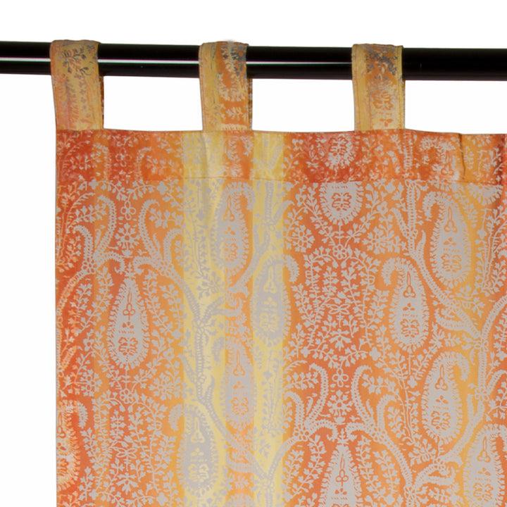 Zenoni & ColombiTenda in Organza Cachemire Arancione 140x290cm In Vendita