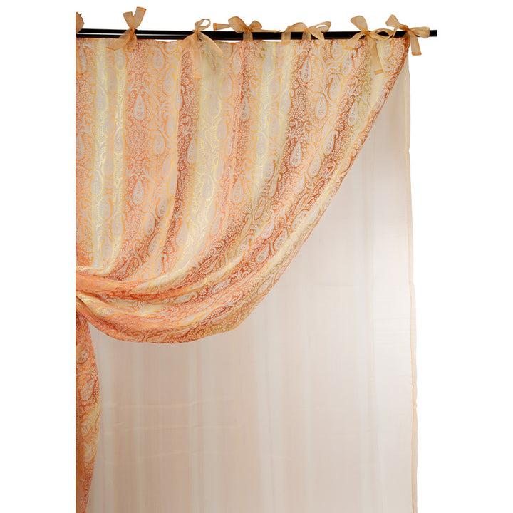 Zenoni & ColombiTenda doppia in Organza Cachemire Arancione 140x290cm Saldi