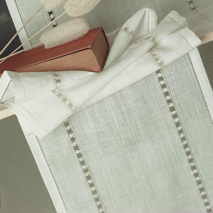 Zenoni & ColombiTenda al metro ricamata in 100% Lino Made in Italy variante Emanuela Hotsell