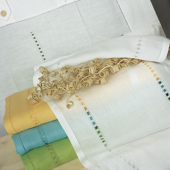 Zenoni & ColombiTenda al metro ricamata in 100% Lino Made in Italy variante Emanuela Hotsell