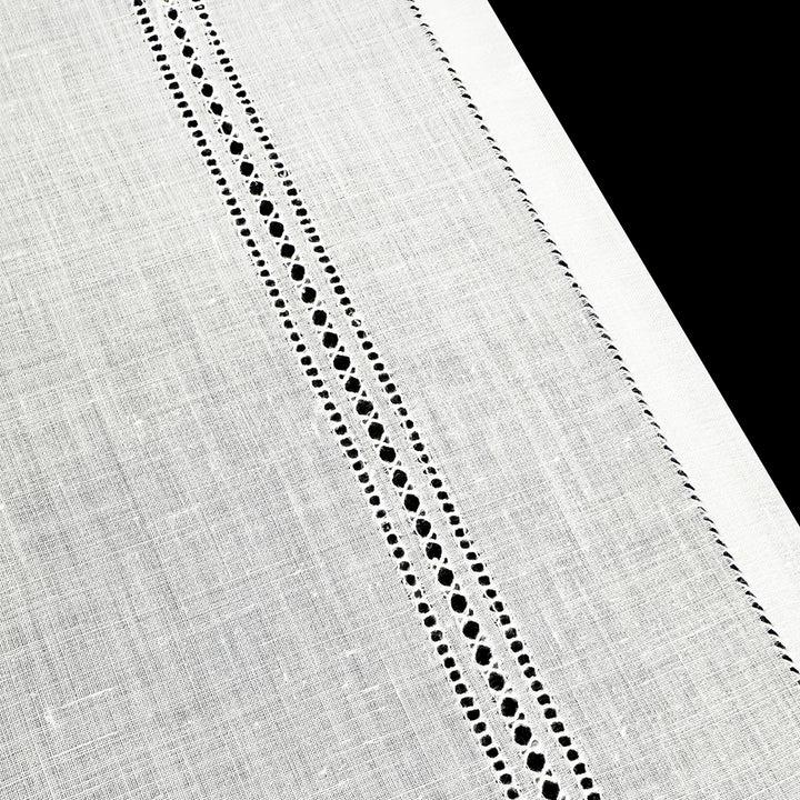 Zenoni & ColombiTenda al metro ricamata in misto Lino Made in Italy variante Siria In Saldo