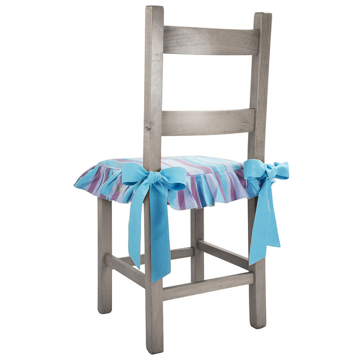 Zenoni & ColombiCopricuscino per sedia Provencal 100% cotone Azzurro Spedizione Gratuita
