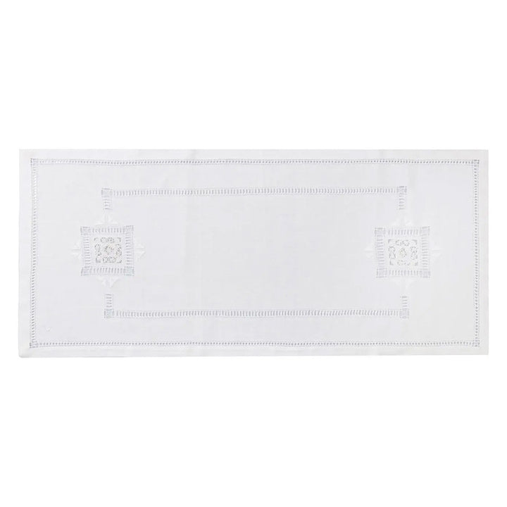 Zenoni & ColombiRunner ricamato a mano in puro Lino Made in Italy Donatello Vendite Flash