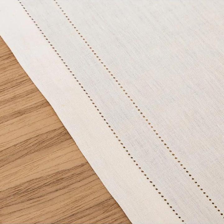 Zenoni & ColombiRunner ricamato a mano in Lino biologico Made in Italy St. Tropez Nuova