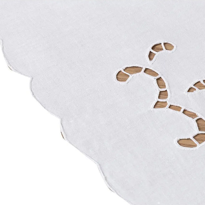 Zenoni & ColombiCentrotavola ricamato a mano in cotone Made in Italy variante Rossana 2025