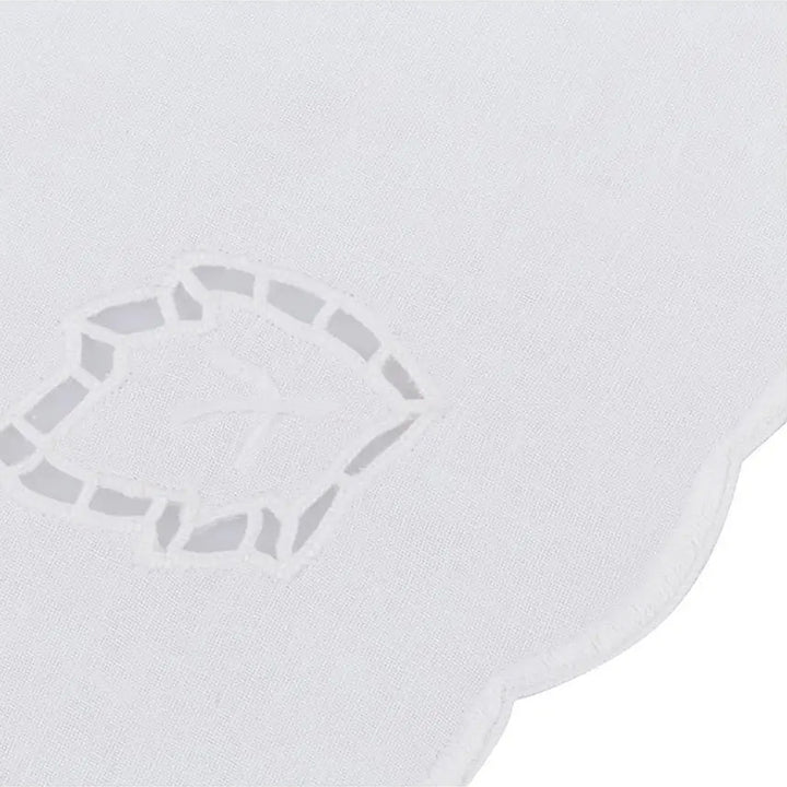 Zenoni & ColombiCentrino centrotavola rotondo ricamato a mano in puro cotone Made in Italy variante Sherwood Negozi Online